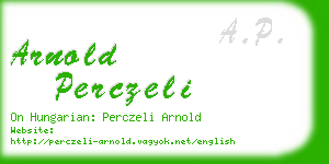 arnold perczeli business card